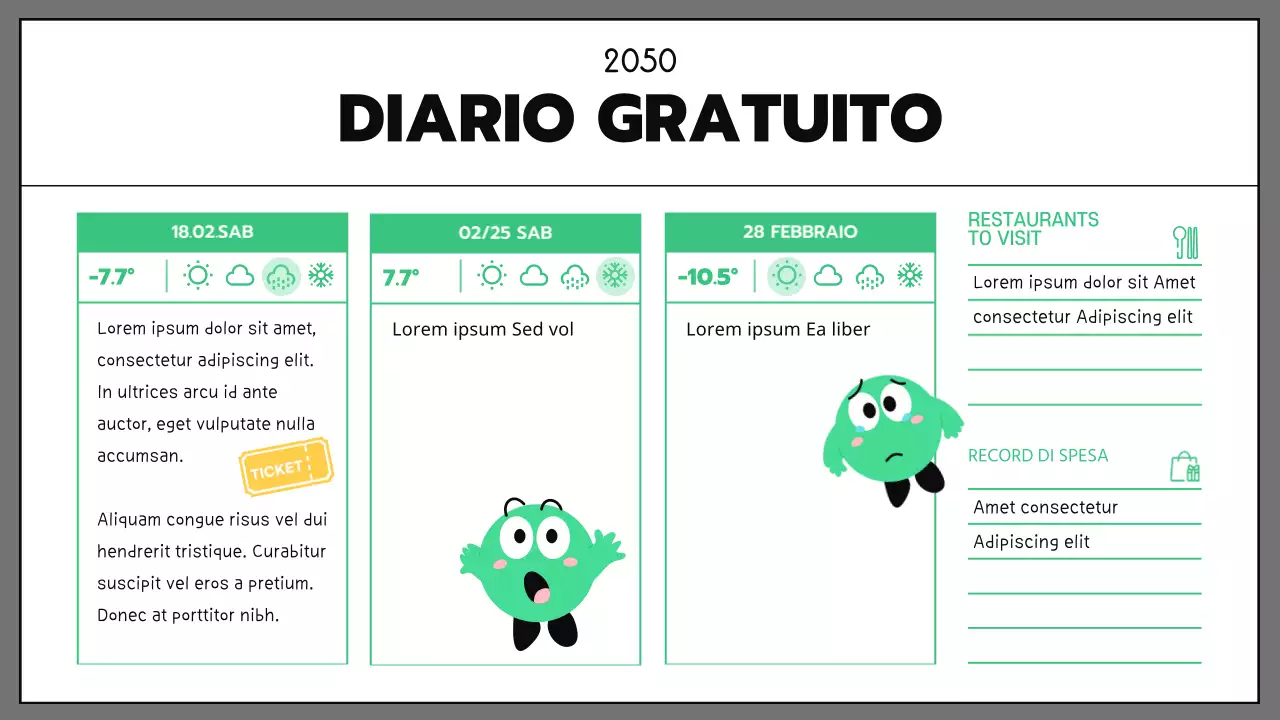 GoodNotes aziendali con righe nere color menta