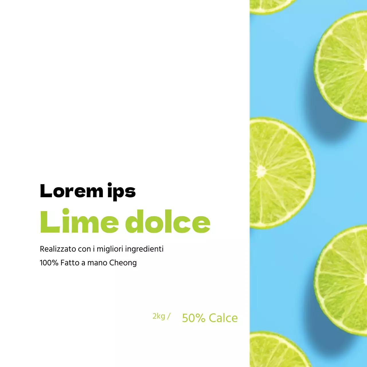 Etichetta di soda fatta in casa al lime