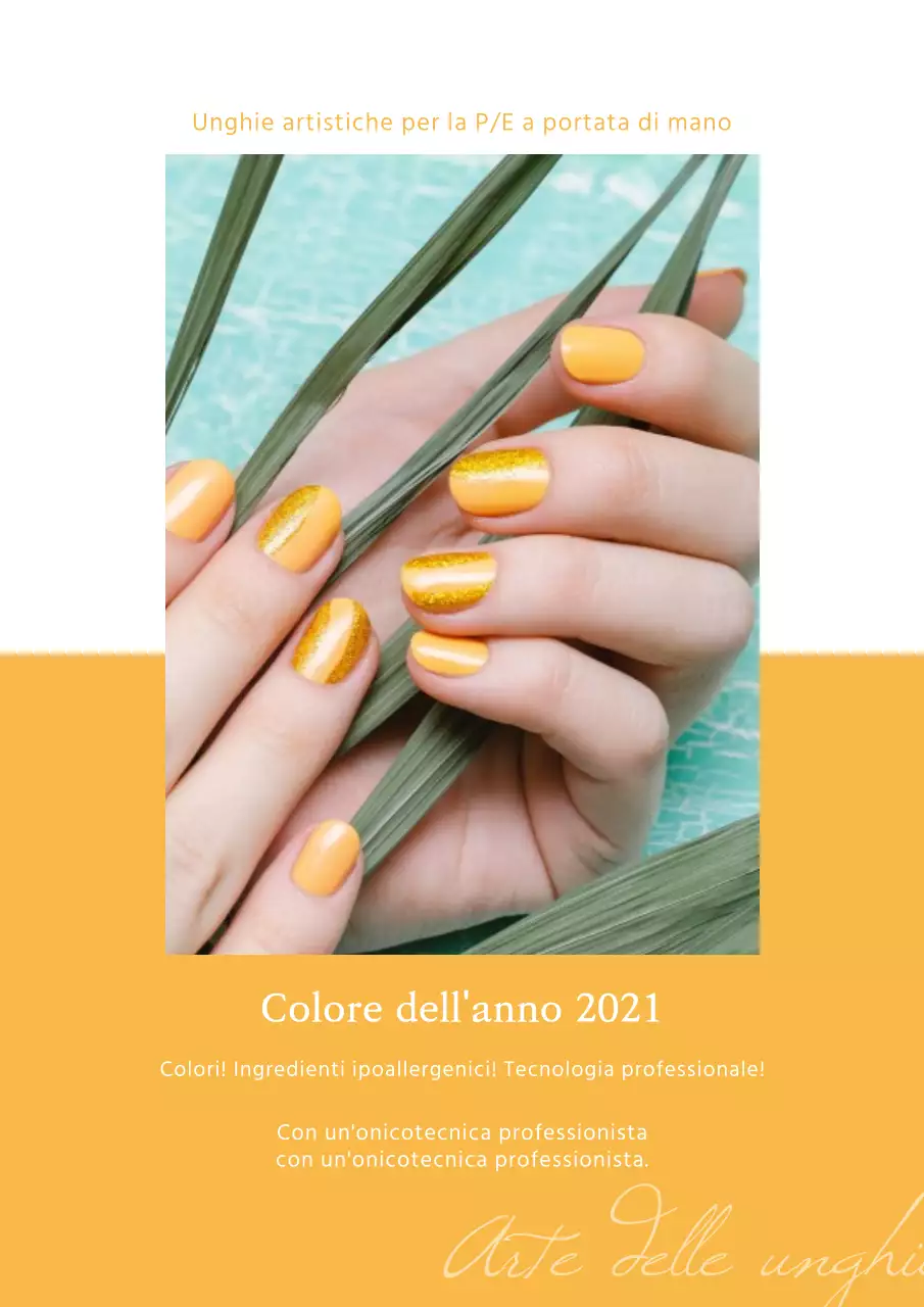Promuovere la nail art arancione come colore di tendenza dell'estate