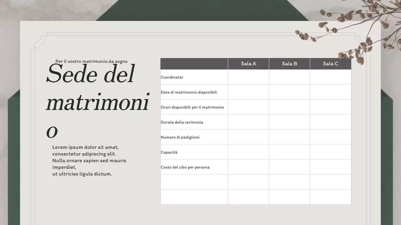 Pianificazione del matrimonio con un concetto di invito ecologico