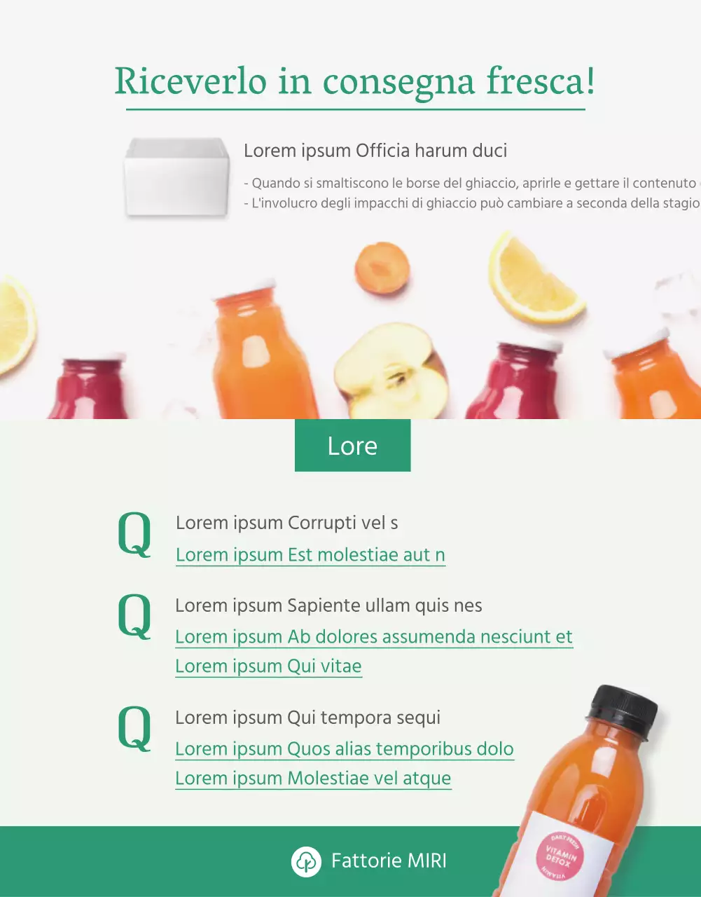 Un appello all'azione per una bevanda sana e verde, dalla fattoria alla tavola