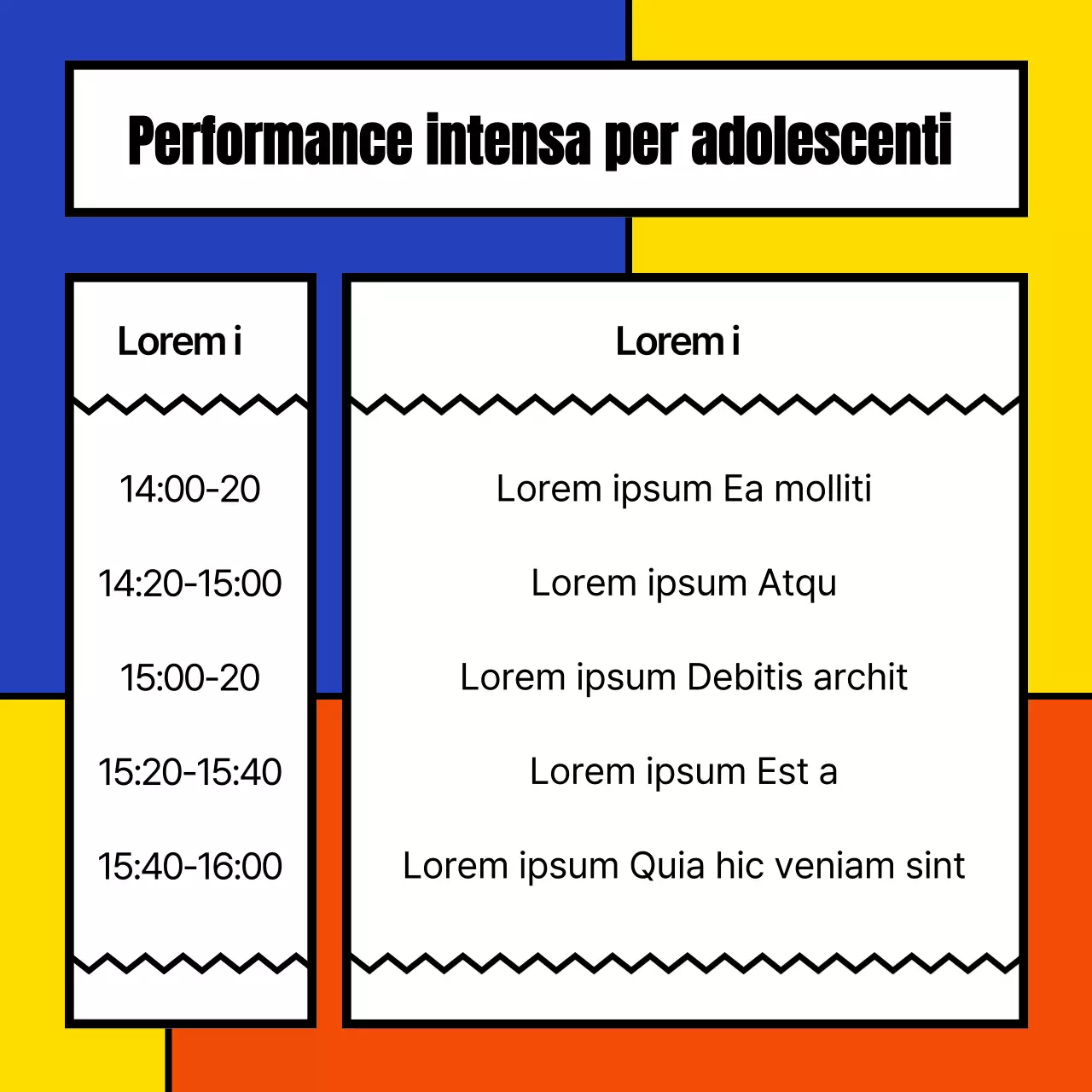 Un annuncio della Giornata della Gioventù a quadri geometrici colorati