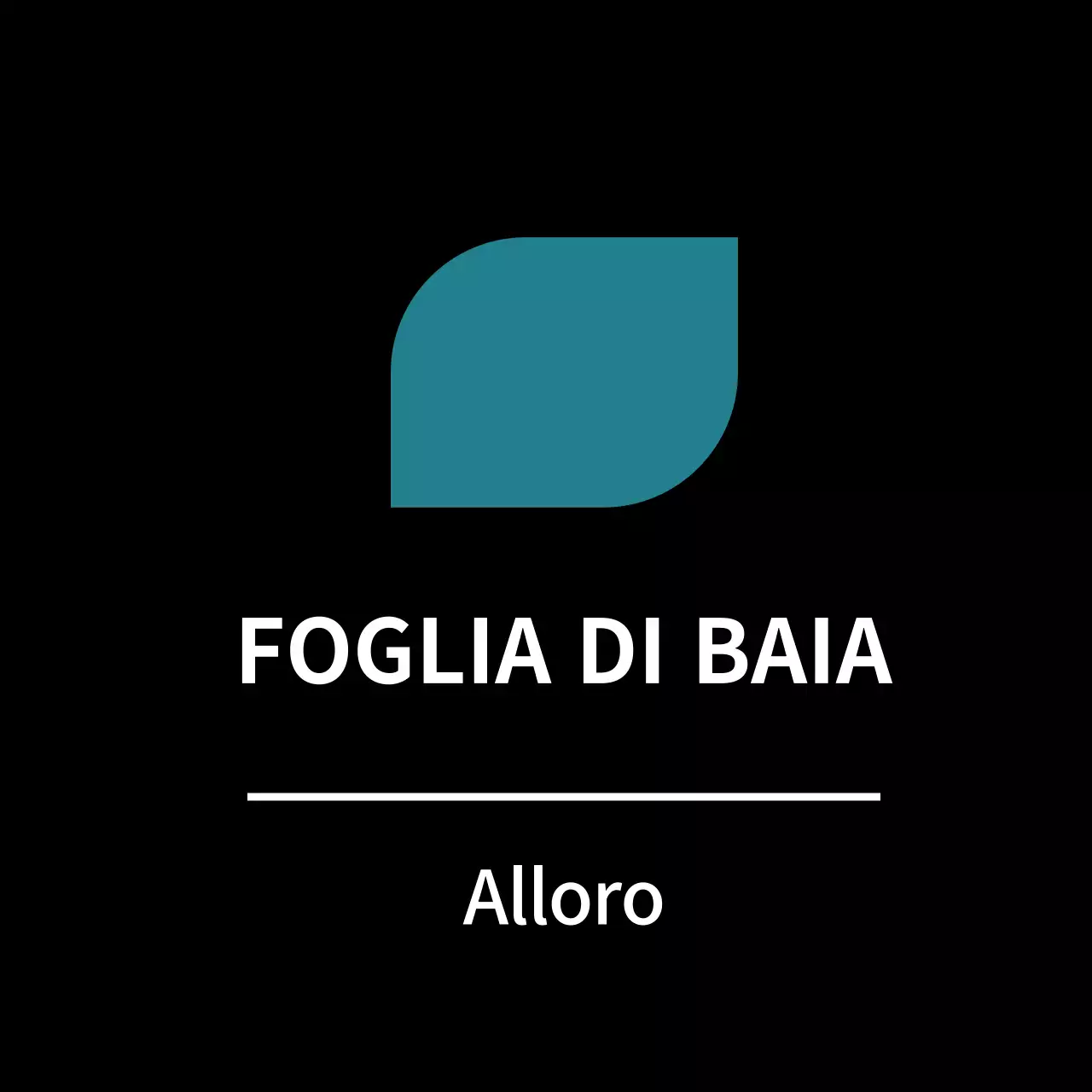 Adesivo nero a forma di foglia di alloro semplice per etichette di contorno