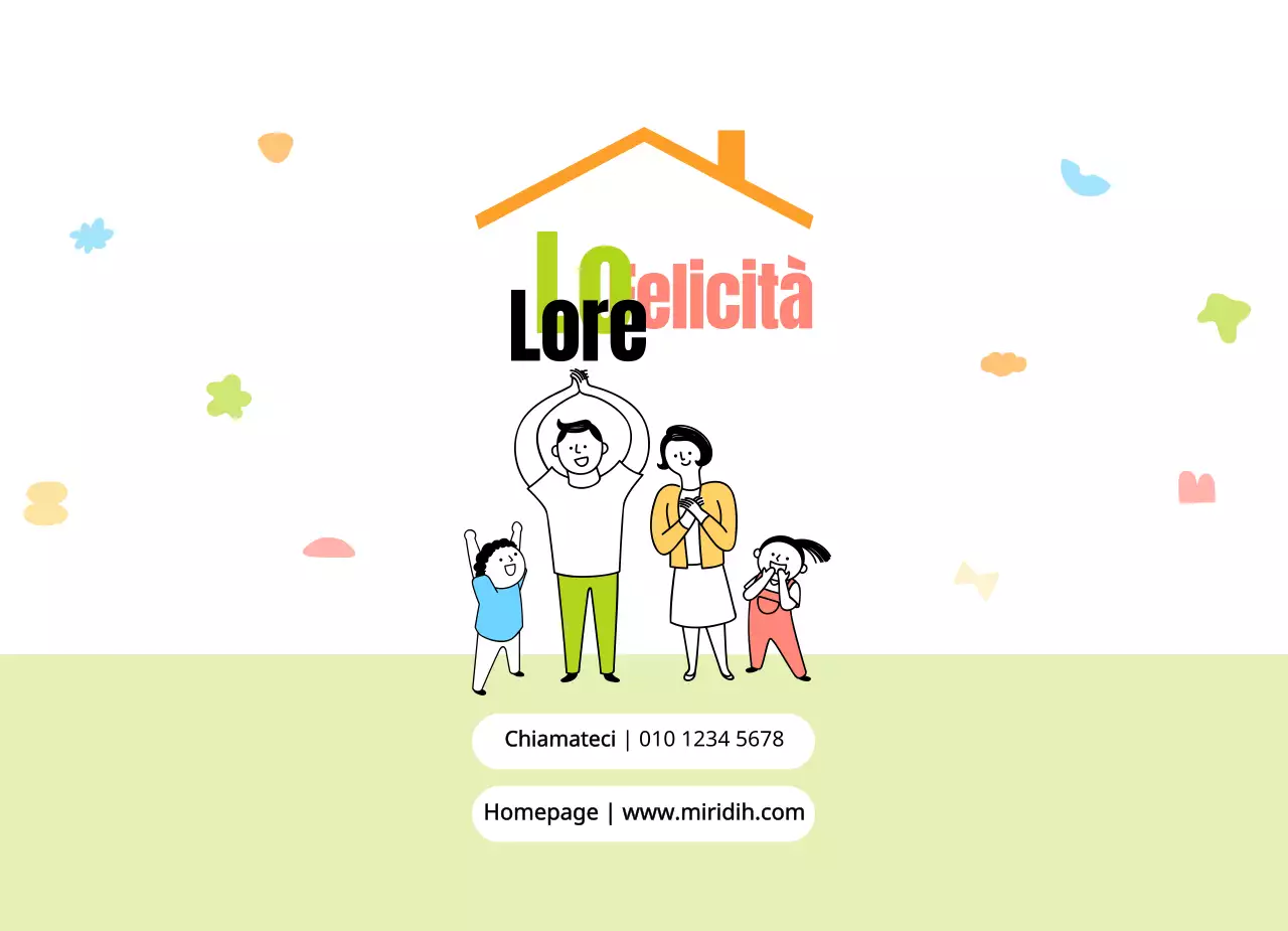 Illustrazioni familiari a pastello in una varietà di colori Centro benessere