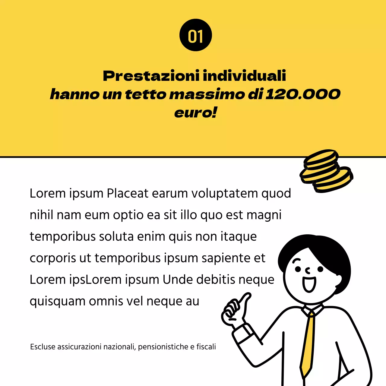 Illustrazioni chiare e gialle evidenziano i consigli di risparmio fiscale per i pensionati