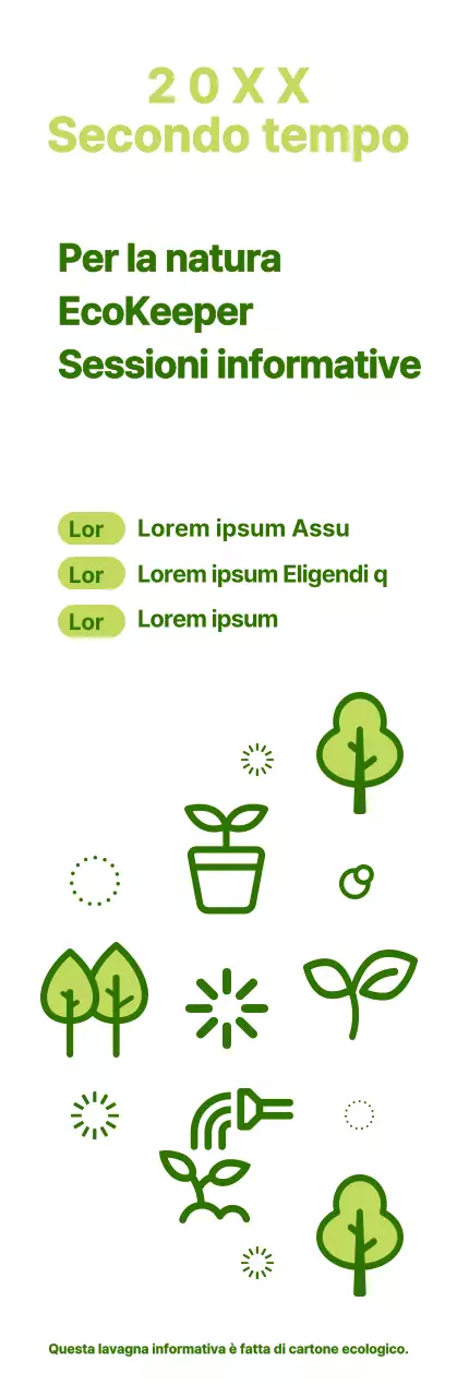 Semplice combinazione di icone della natura in verde e chartreuse Informazioni sul briefing di eco-stewardship