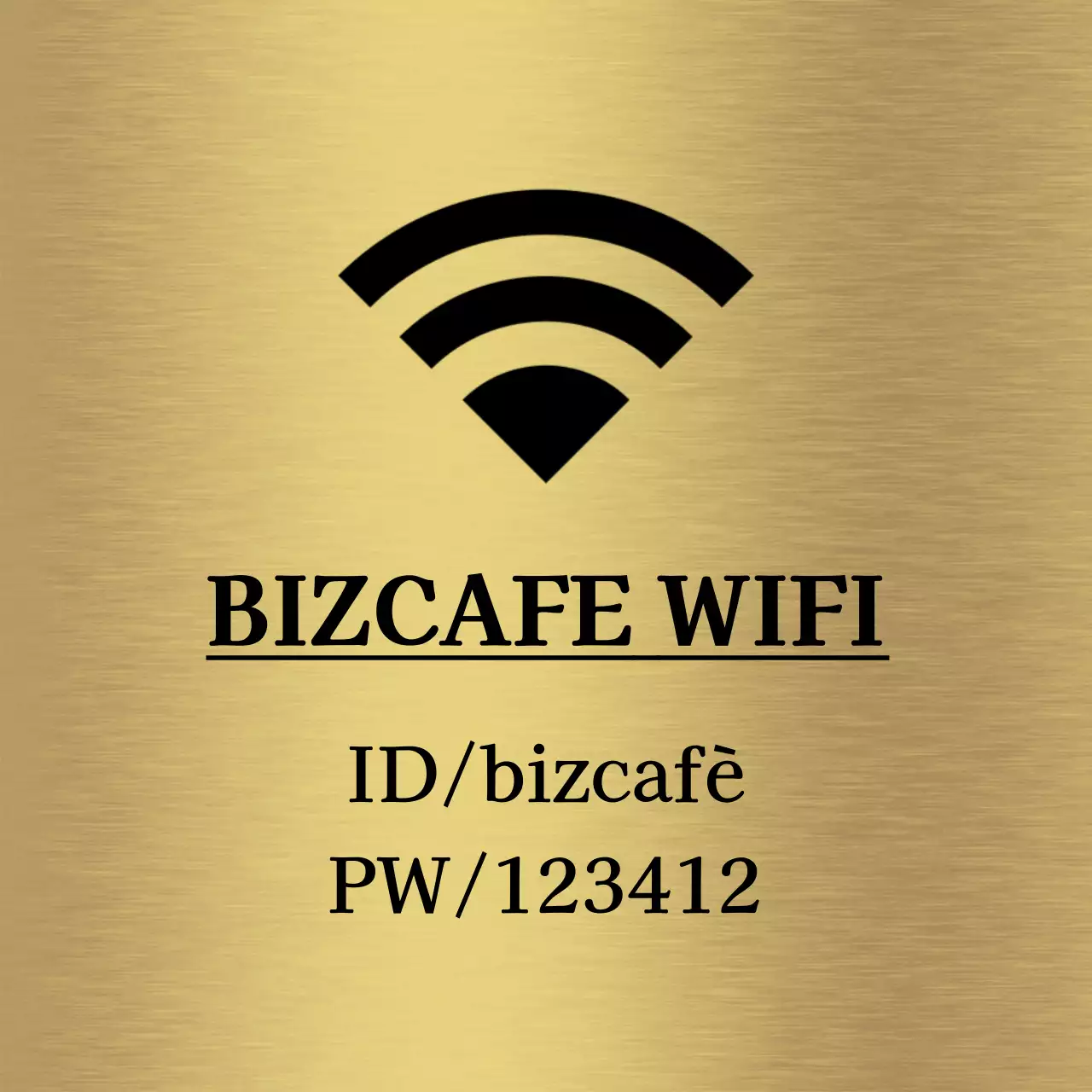 Segnaletica semplice con informazioni sulla posizione del negozio in nero e icone semplici.