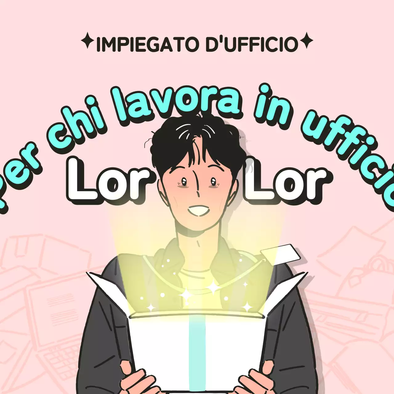 Concetto di coupon per l'impiegato rosa e menta