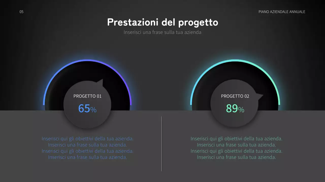 Piano aziendale annuale del settore automobilistico con concetto di grafica mobile blu e nera