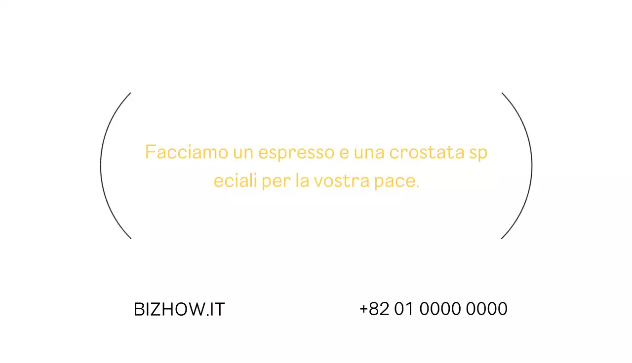 Biglietto da visita in inglese con un colore d'accento deciso