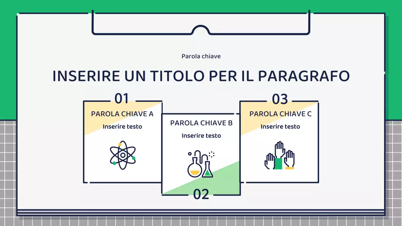 Presentazione sulla progettazione di icone carine e basilari in verde e giallo