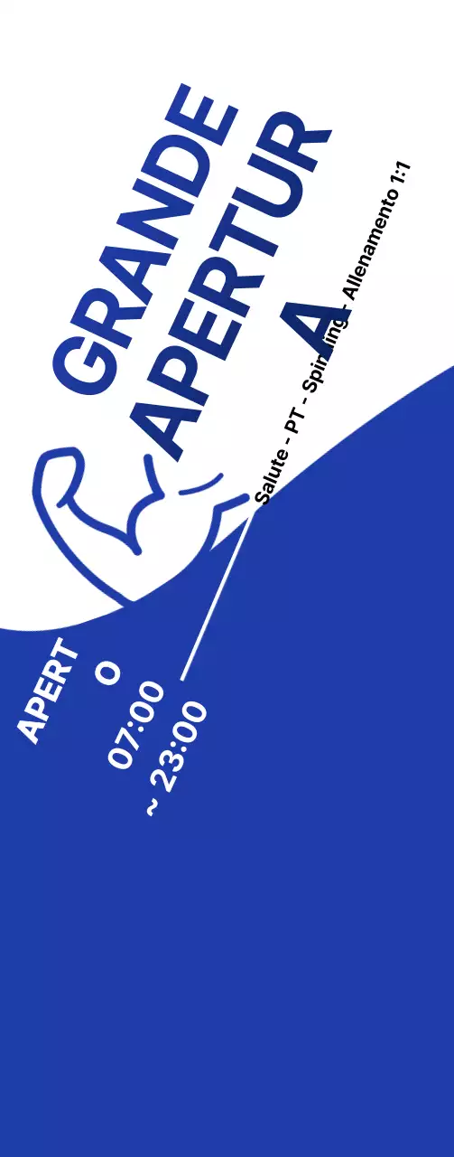 Promuovere il Fitness Open con un look fresco in bianco e blu