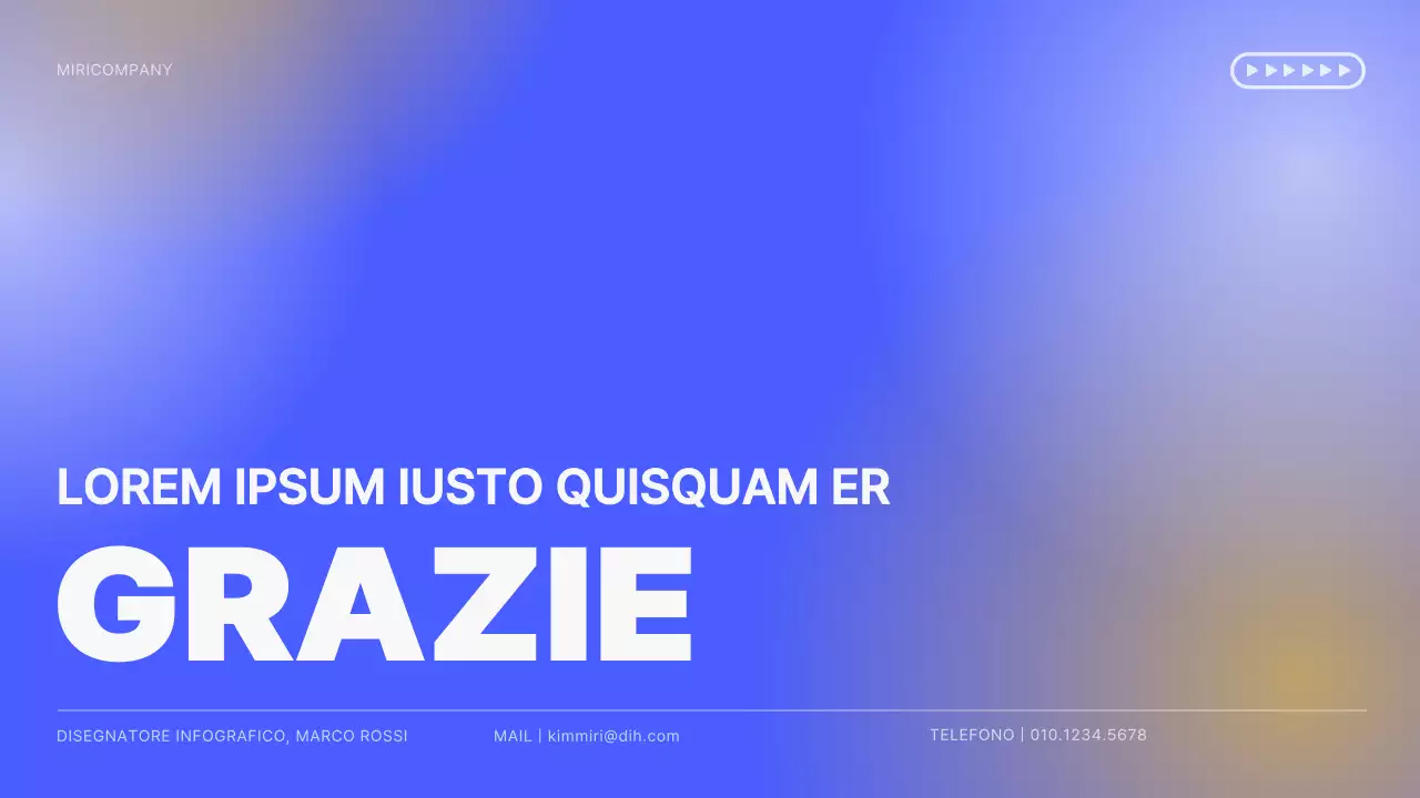 Gradiente giallo e blu Grafici e infografiche semplici Rapporto concettuale sulle prestazioni