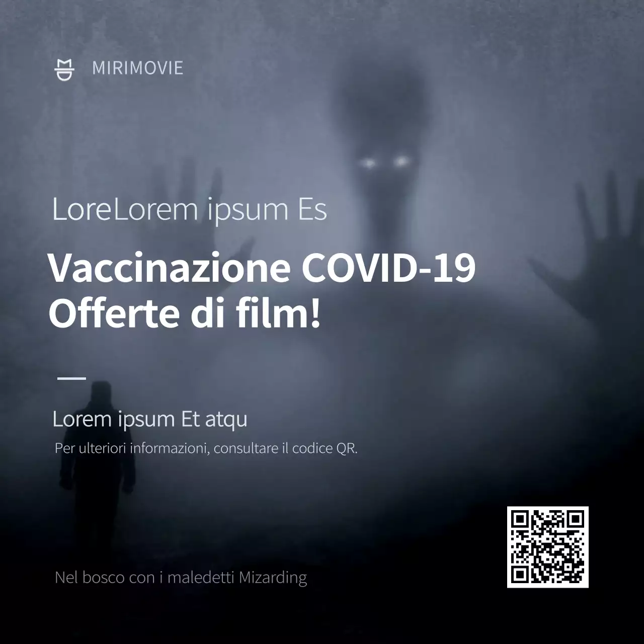 Eventi di vaccinazione con un tema pulito con evidenziazione del testo in bianco