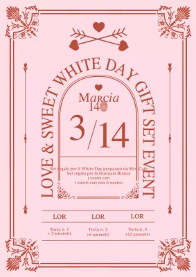 Un evento rosa e rosso in stile art déco per una giornata in bianco