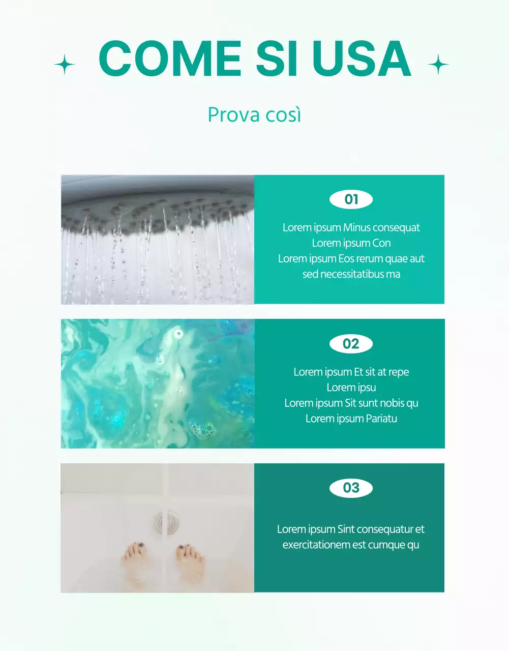 Pagina principale di bombe da bagno semplici e pulite alla menta