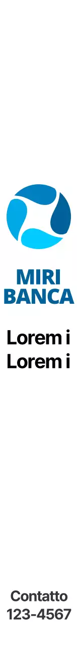 Per la promozione della banca con un semplice logo bancario blu-nero e le coordinate bancarie
