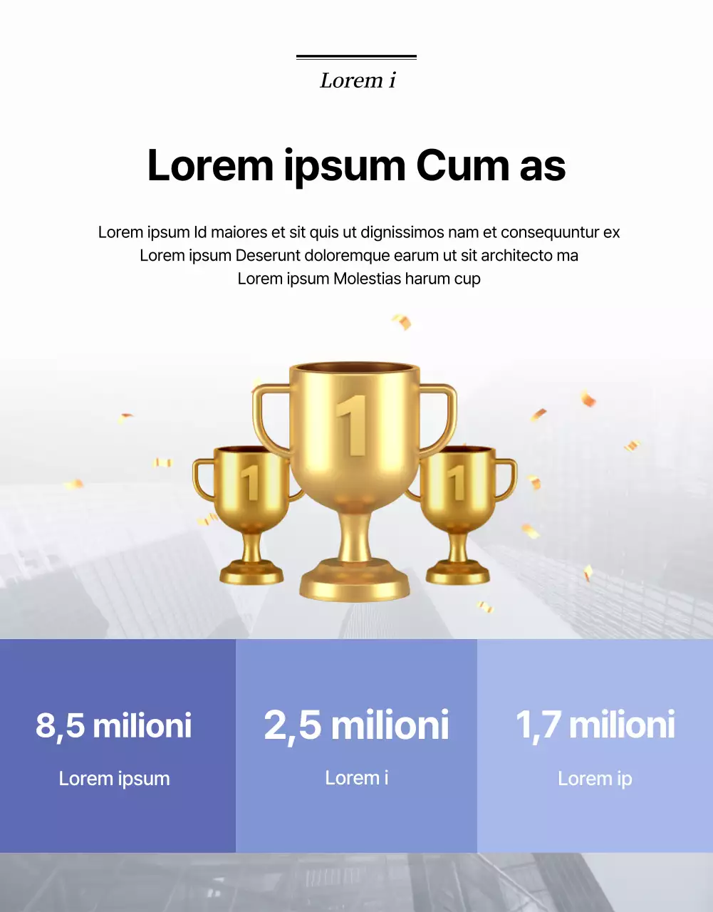 Webzine aziendale con layout da rivista in bianco e nero e blu