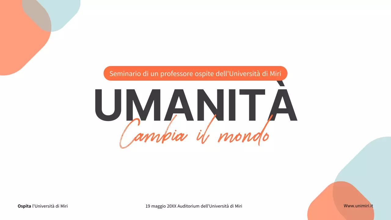 Presentazioni per seminari