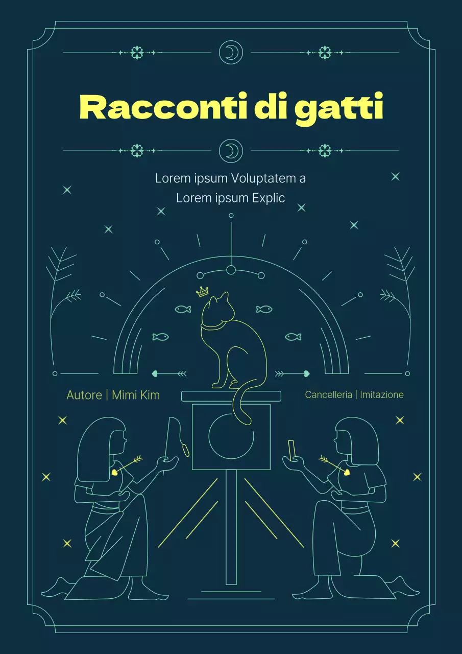 Un gatto umano si innamora di un gatto giallo fluorescente.