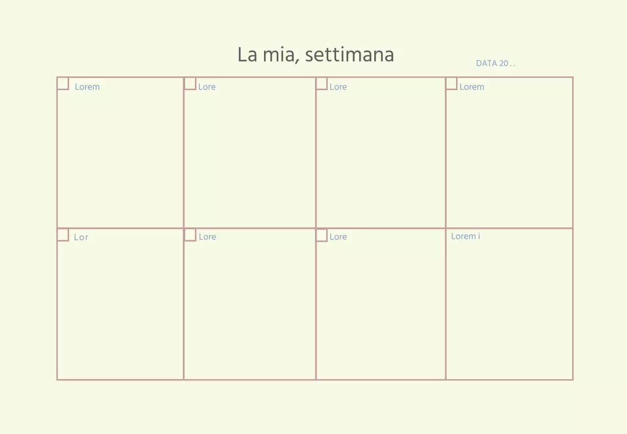 Agenda planner semplice dalle linee beige