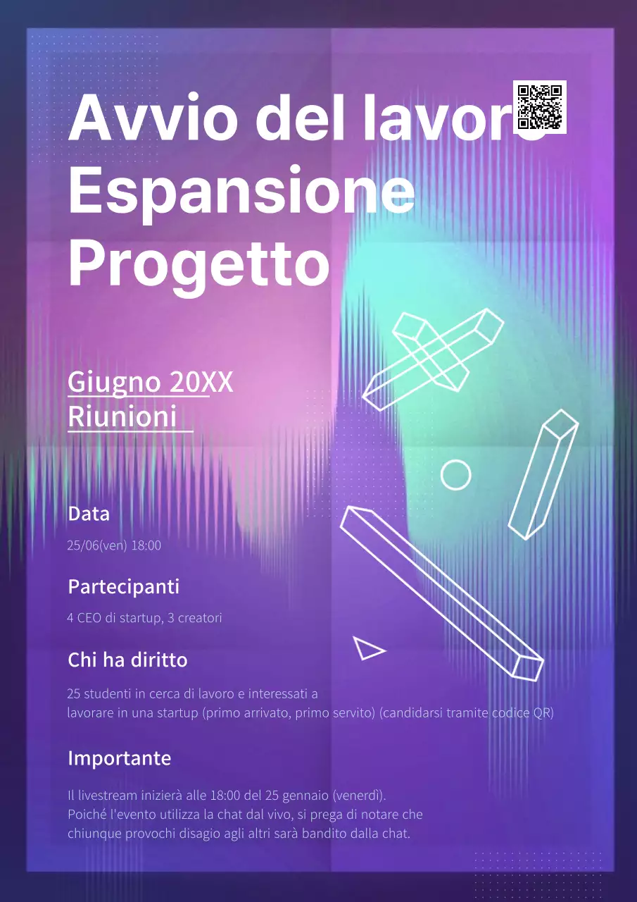 Riunione virtuale con un concetto di sfumatura blu e viola