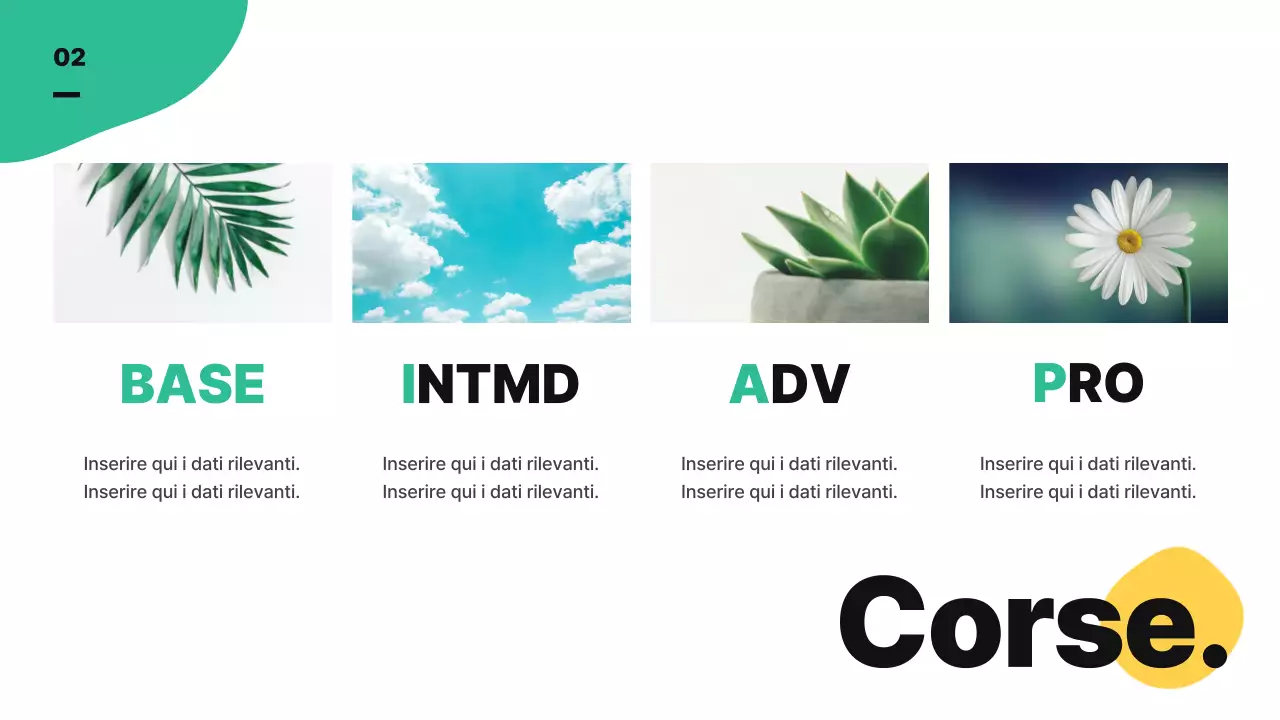 Una simpatica illustrazione astratta dai colori vivaci per presentare il piano aziendale e il programma di studi della vostra scuola.