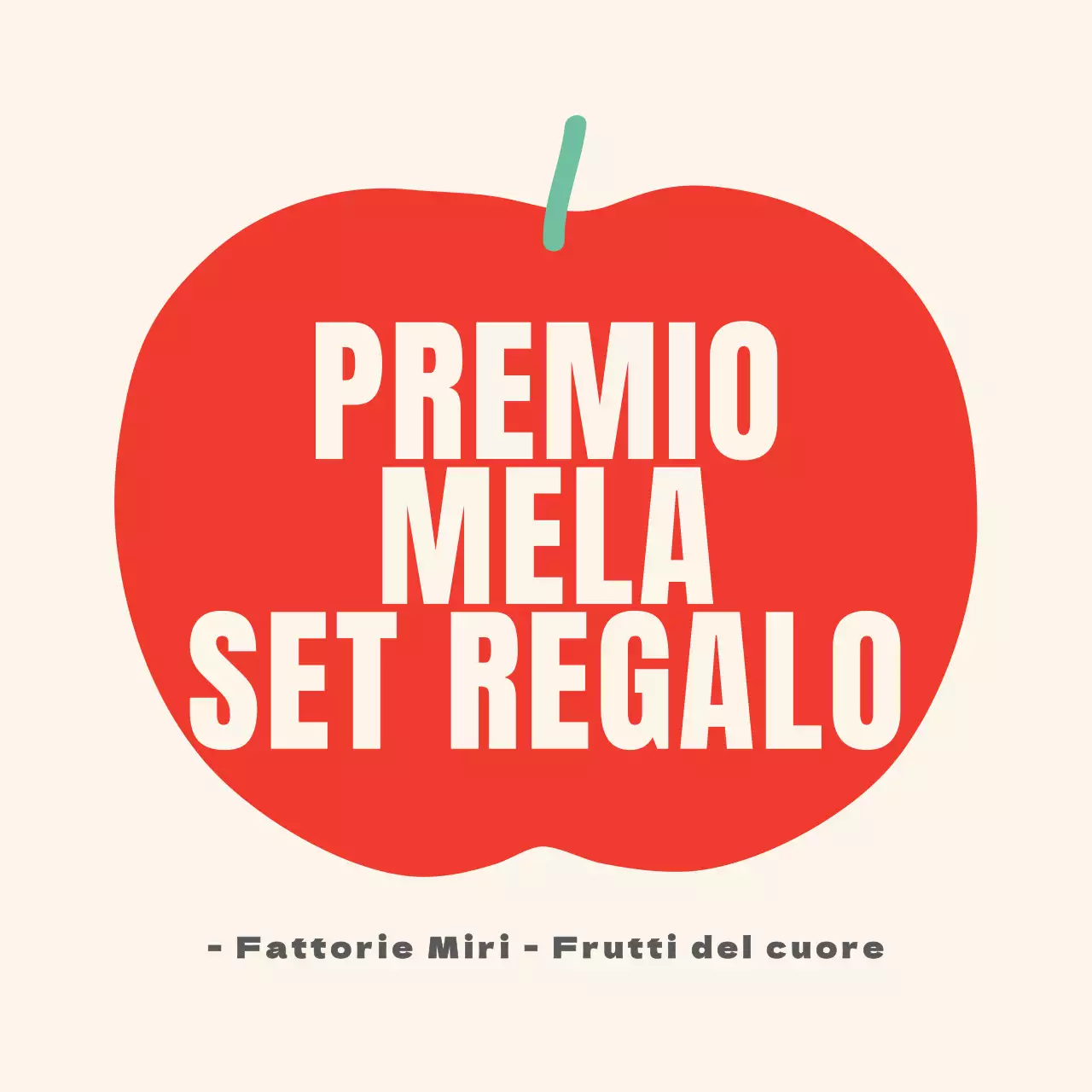 Testo illustrato mela adesiva