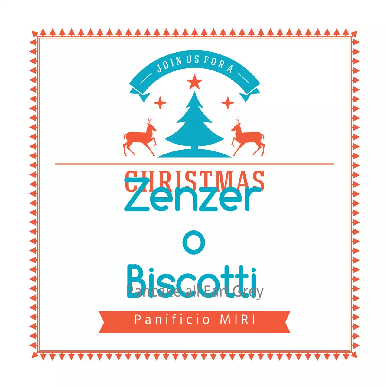 Etichette da forno natalizie con illustrazione del cielo arancione