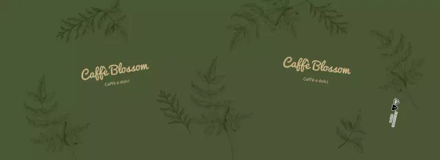 Caffè dell'illustrazione della linea verde