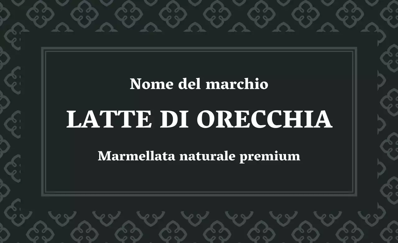 Etichetta di tè al latte Earl Grey con testo semplice nero