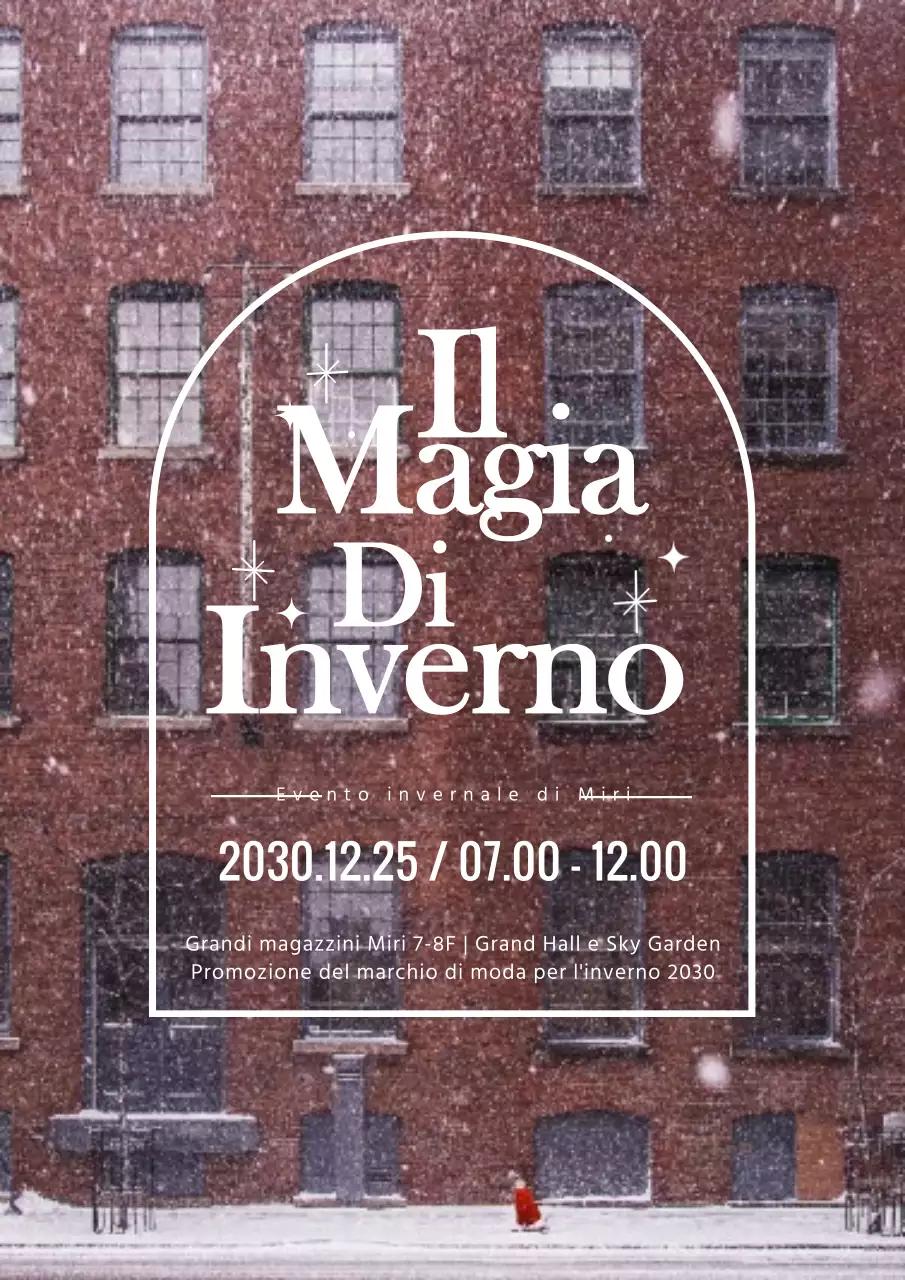 Bianco e marrone innevato inverno Europa sfondo ritratto poster in inverno