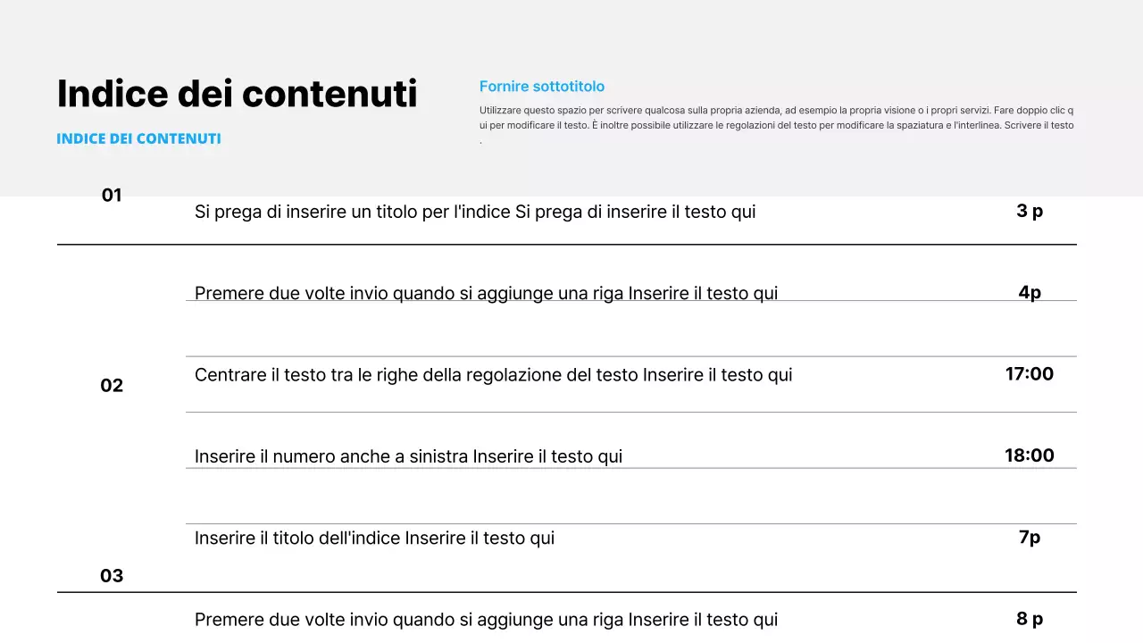 Semplice attività commerciale in bianco e azzurro
