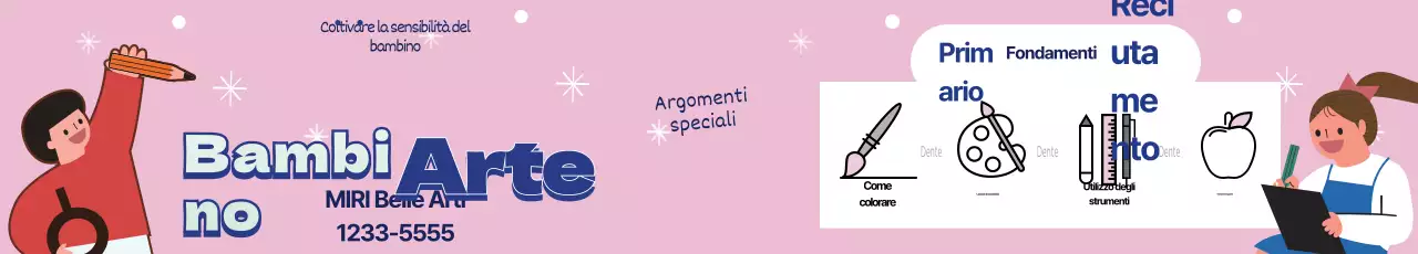 Rosa blu illustrazione carino scuola d'arte pubblicità