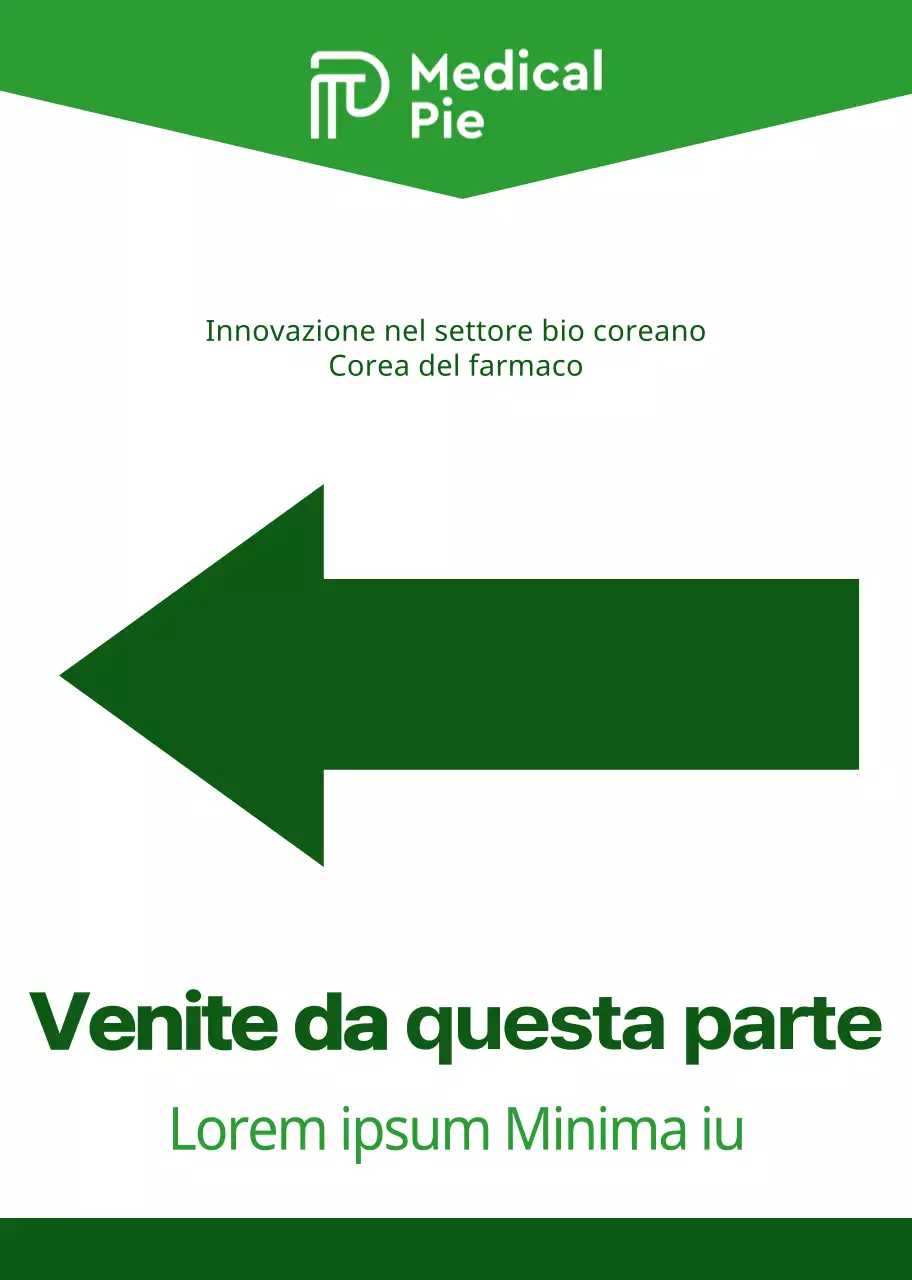 Combinazione semplice e pulita di frecce e testo in verde e verde lime Stile di layout Indicazioni per il seminario