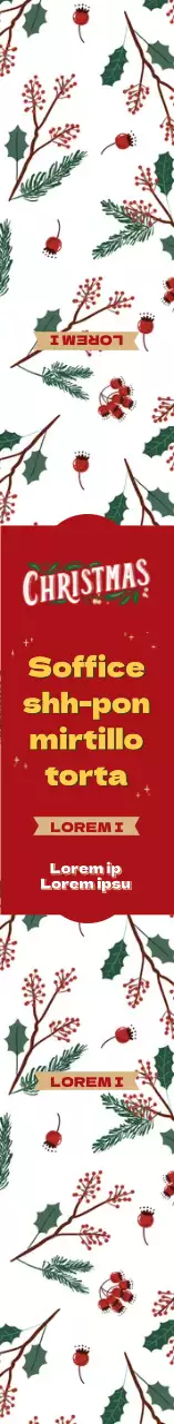 Torta natalizia con motivo illustrato bianco rosso