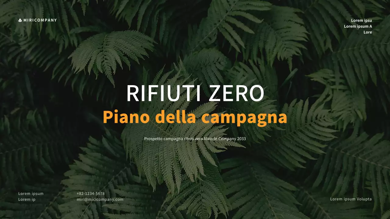 Un semplice brief per la campagna "zero rifiuti" in verde tenue