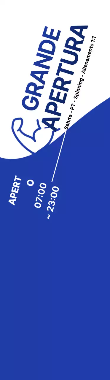 Promuovere il Fitness Open con un look fresco in bianco e blu