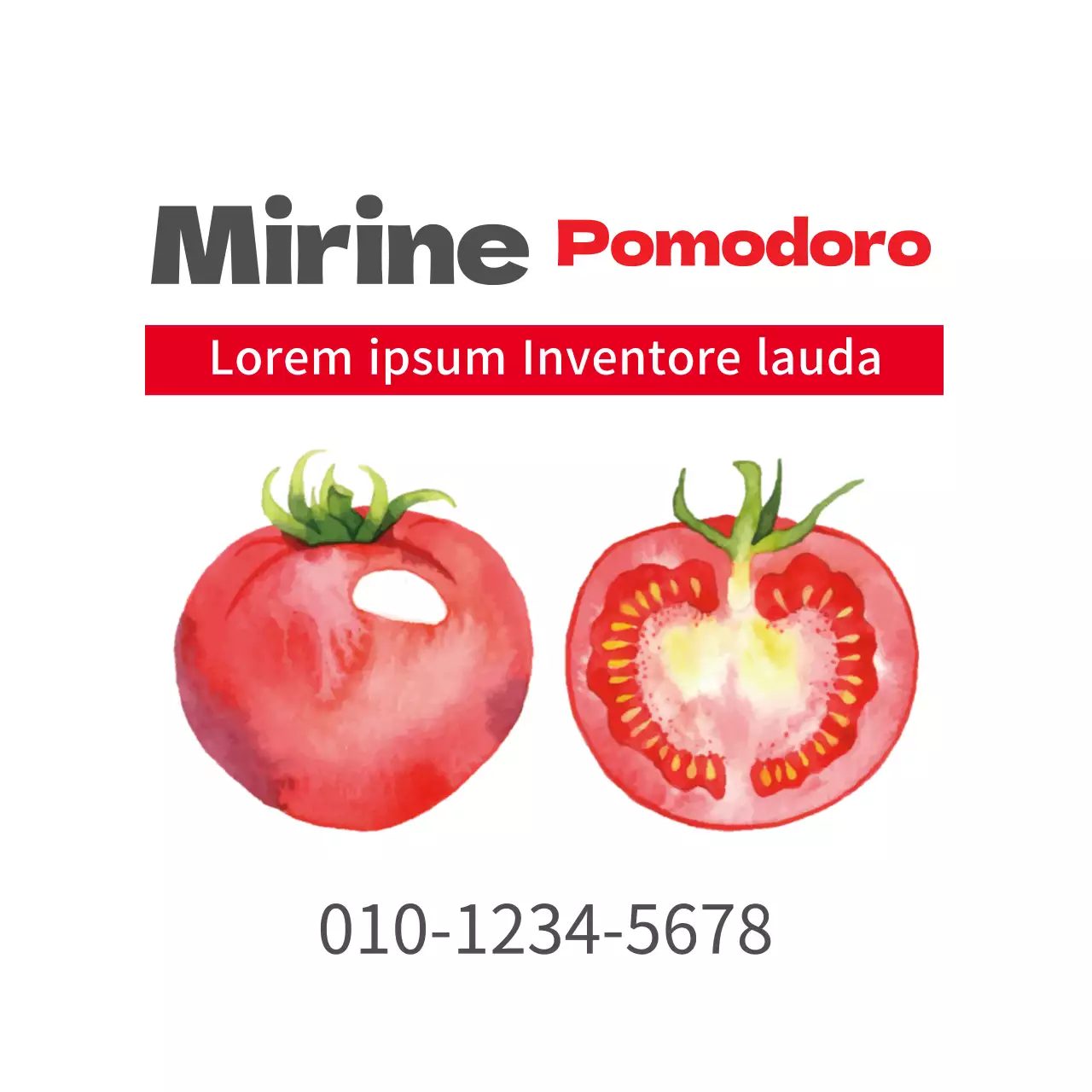 Rosso illustrazione acquerello prodotti fattoria