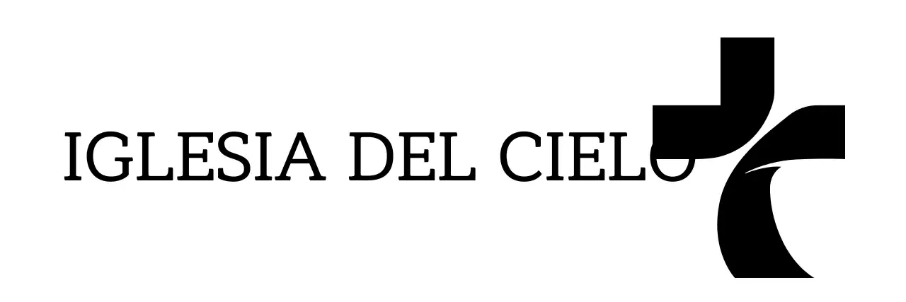 Diseño sencillo de iglesia con un logotipo en forma de cruz negra