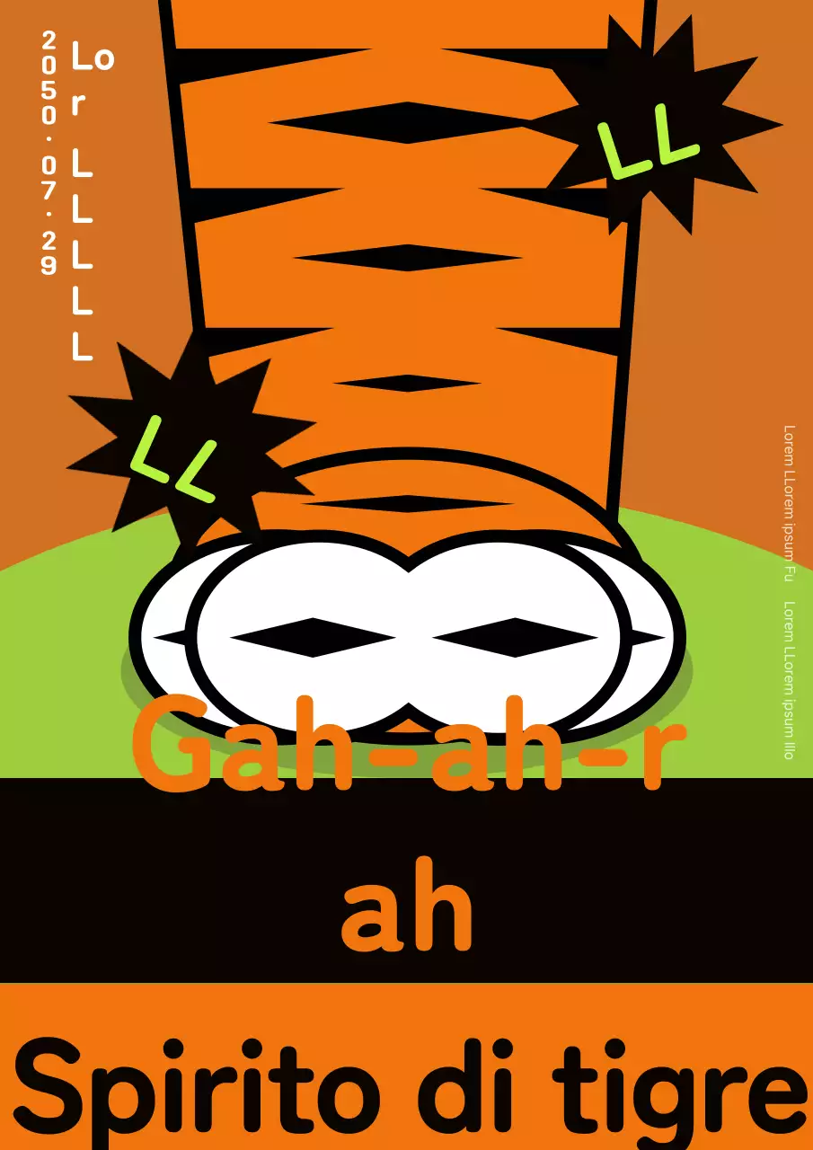 Promuovete la Giornata Mondiale della Tigre con l'illustrazione di una zampa di tigre arancione