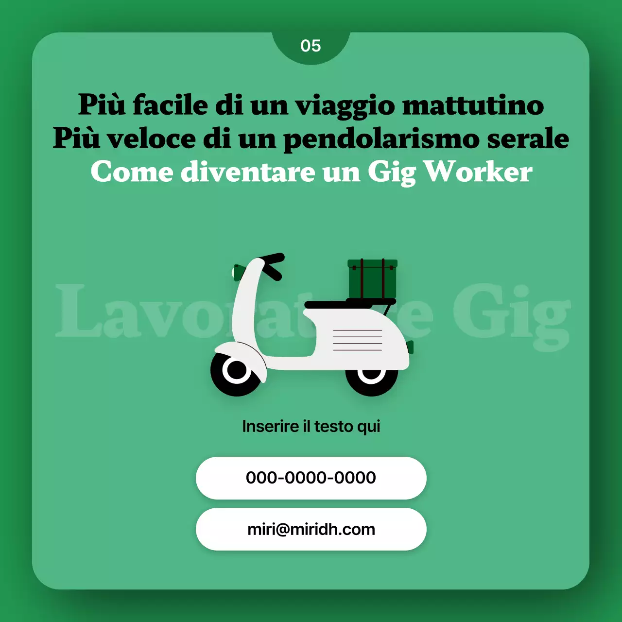 Promuovete la vostra piattaforma per lavoratori ambulanti con simpatiche illustrazioni verdi