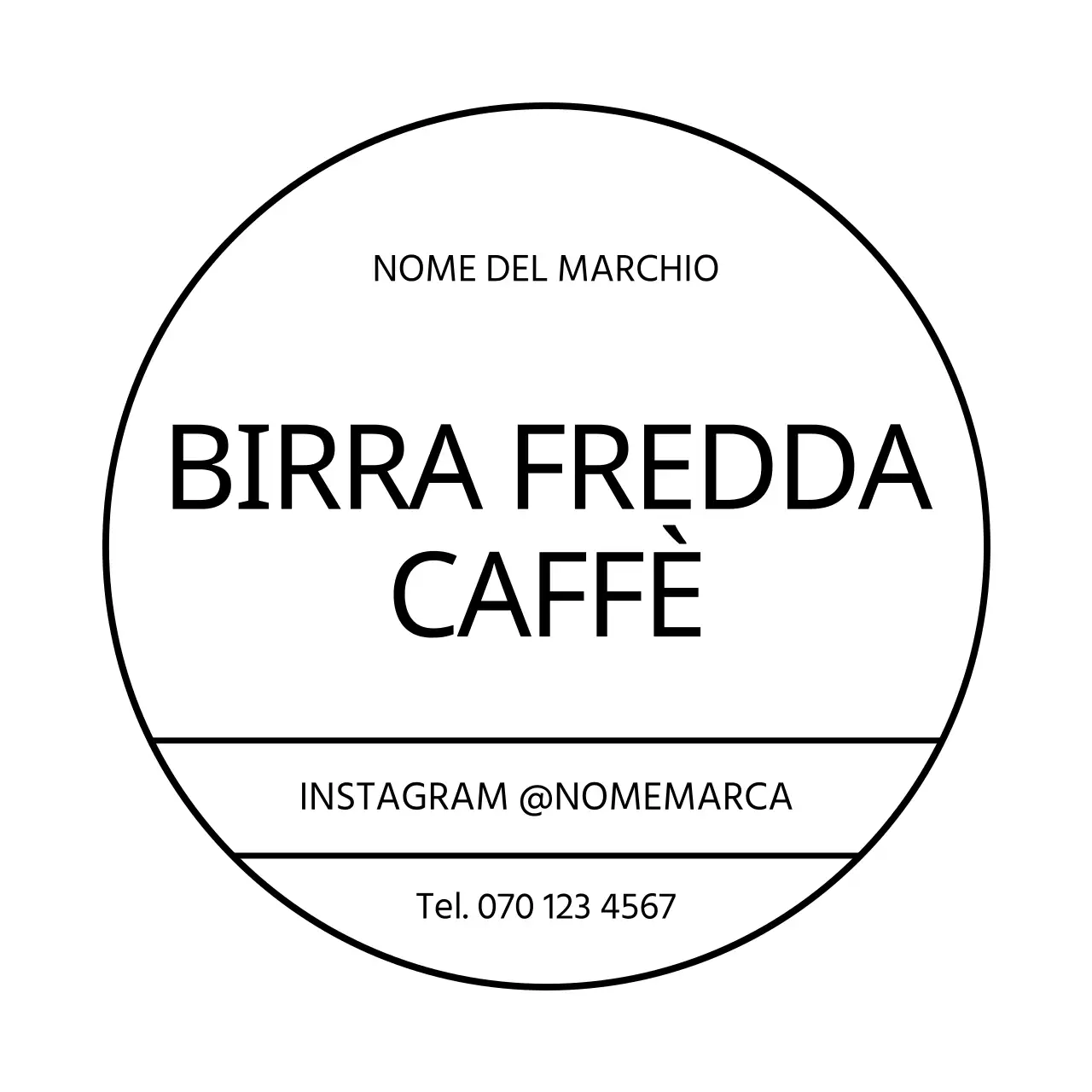 Telaio bianco semplice Cerchio