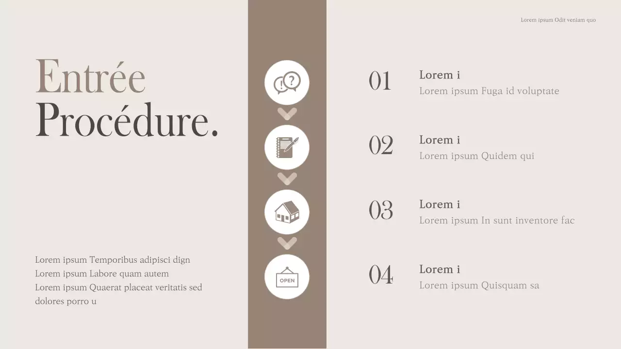 Cuisine commune moderne en beige et marron (présentation)