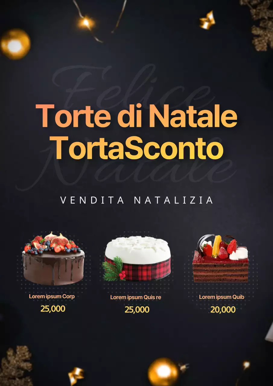 Torta di Natale Ritratto poster web