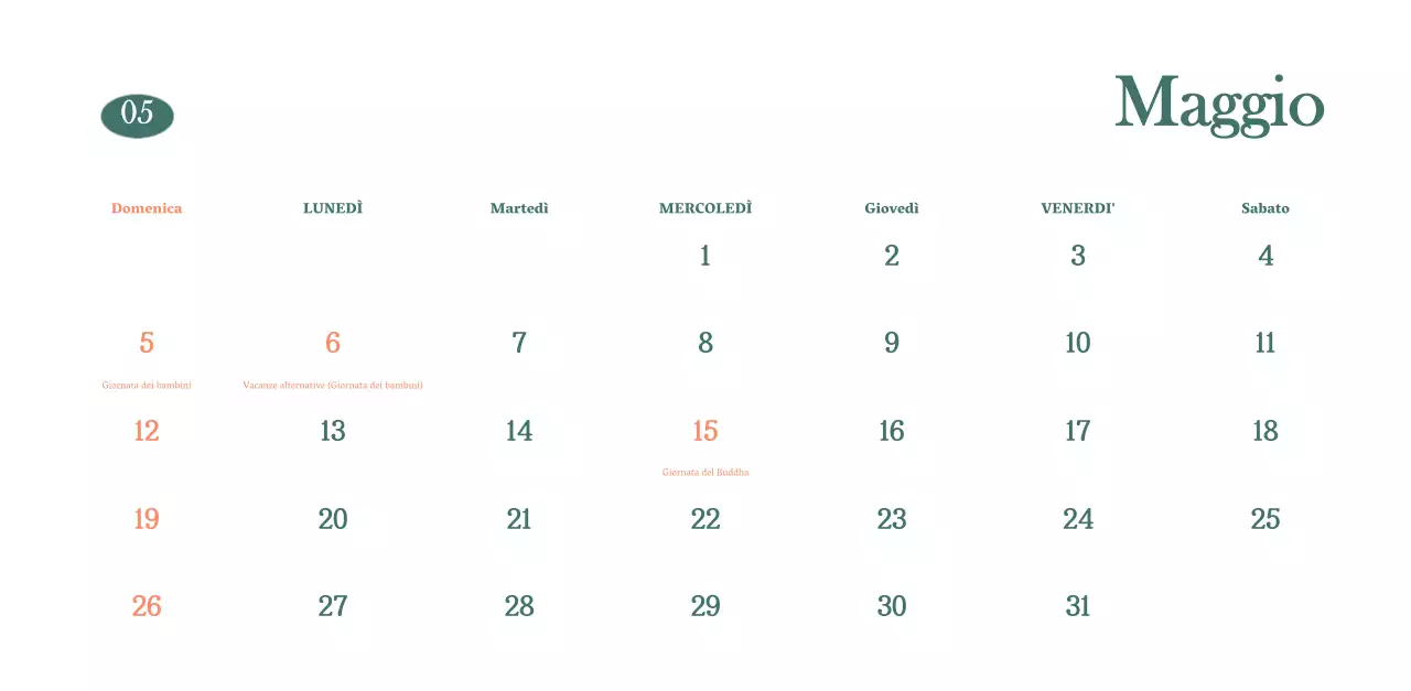 Calendario dei bar con i consigli per le bevande del mese