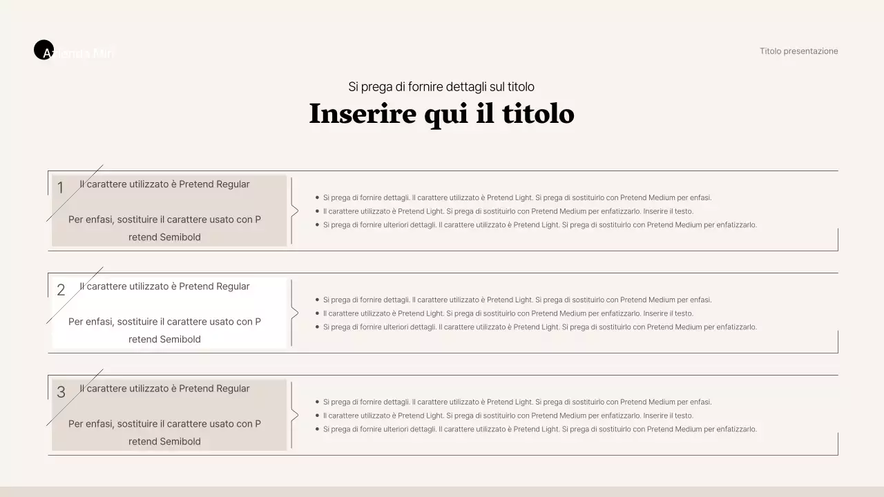 Stile business semplice in beige e marrone