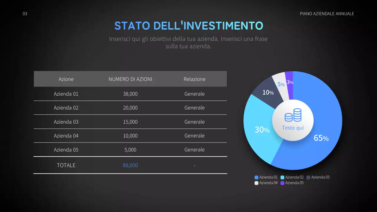 Piano aziendale annuale del settore automobilistico con concetto di grafica mobile blu e nera