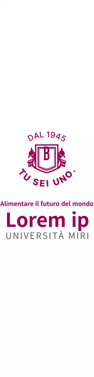 Concetto semplice con un logo universitario color vino