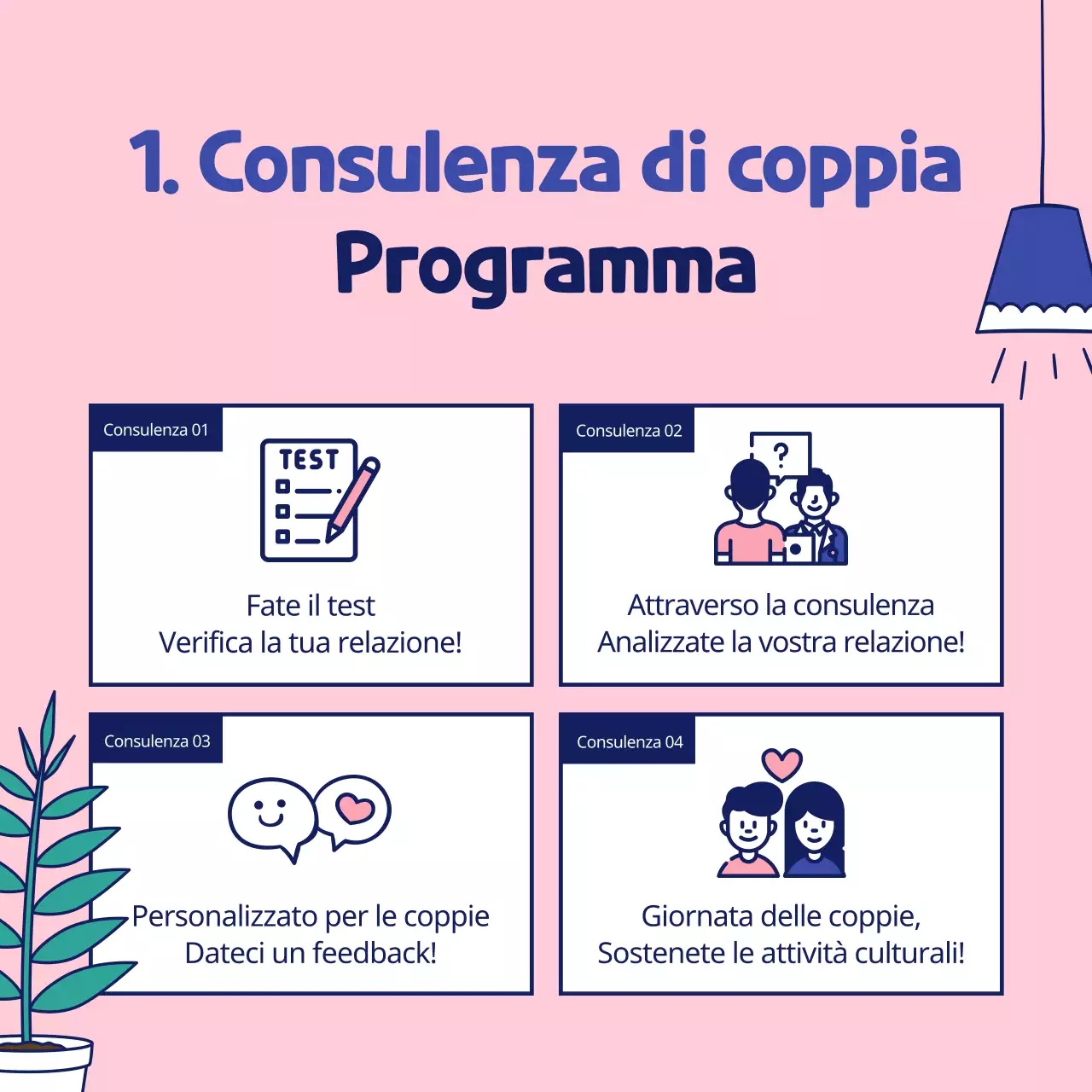 Illustrazione semplice e carina in rosa e blu Mese della famiglia Giorno della coppia Viaggio di nozze Matrimonio Programma di consulenza medica psicologia psichiatria